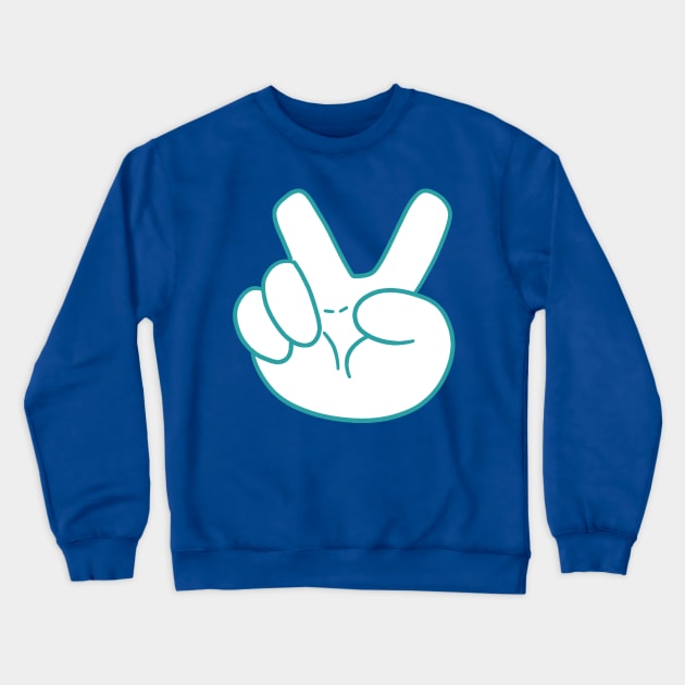 Peace Sign Hand Crewneck Sweatshirt by saradaboru